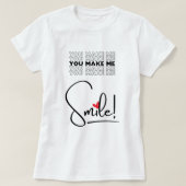Women's smile T-shirt celebrating Valentine's Day (Design vorne)