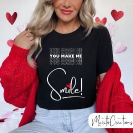 Women's smile T-shirt celebrating Valentine's Day