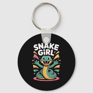 Womens Snake Girl Niedlich Happy Serpent Cartoon D Schlüsselanhänger