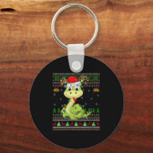 Womens Snake Ugly Christmas Sweaters Reindeer Sant Schlüsselanhänger (Vorderseite)
