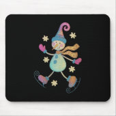Womens Snowman Christmas 2025 Family Matching Funn Mousepad (Vorne)