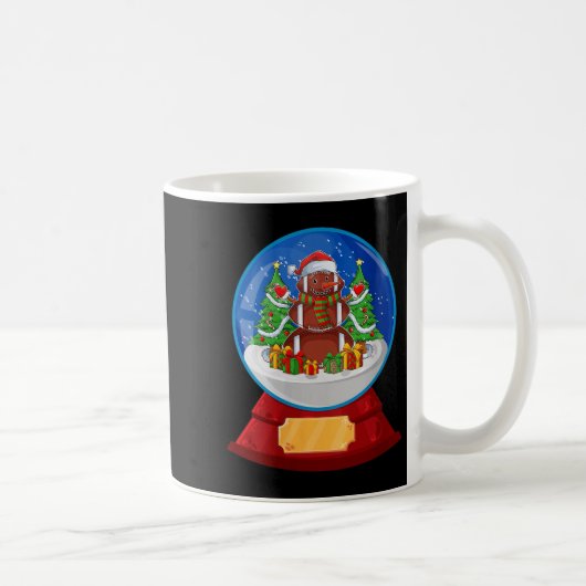 Womens Snowman Football Santa Hat Merry Christmas Kaffeetasse (Rechts)