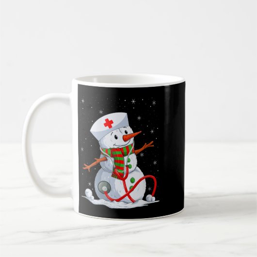 Womens Snowman Nurse Christmas Stethoscope Nursing Kaffeetasse (Links)