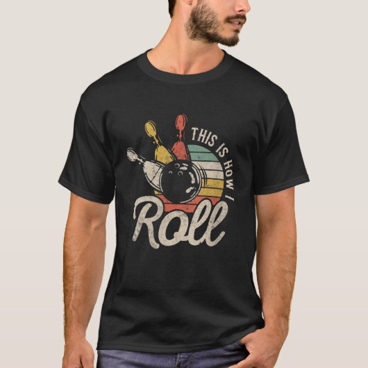 Womens So Roll Retro Bowling Bowler Fun T-Shirt (Vorderseite)