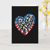 Women's Soccer Heart - USA Flag Karte (Gelbe Blume)