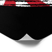 Women's Soccer Heart - USA Flag Poster (Ecke)