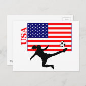 Women's Soccer USA Postkarte (Vorne/Hinten)