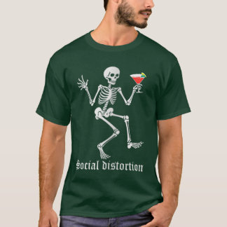 Womens Social Distortions Skeleton Drinking Party T-Shirt