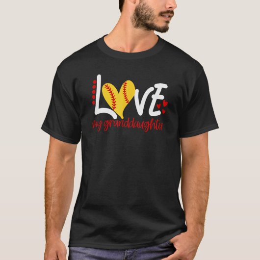 Womens Softball Liebe meine Enkelin für Men Kid T-Shirt (Vorderseite)