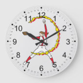 Womens Softball Pitcher Große Wanduhr (Vorderseite)