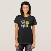 Womens Softball Player Cool Girls Play Softball T-Shirt (Vorne ganz)