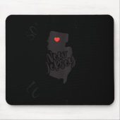 Womens Somebody In New Jersey Loves Me V-neck  Mousepad (Vorne)