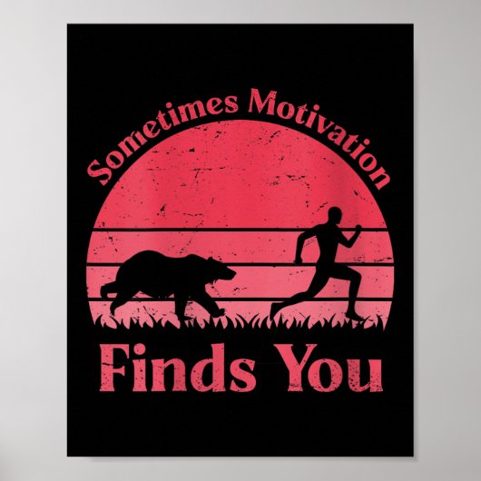 Womens Sometimes Motivation Finds You V-neck  Poster (Vorne)