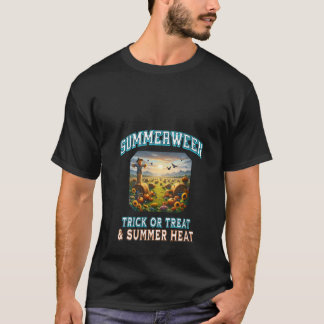 Womens SommerHalloween Sommertrick oder Trete T-Shirt