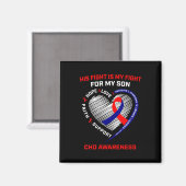 Womens Son Chd Awareness Heart Disease G Magnet (Vorderseite/Rückseite)
