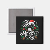 Womens Soon To Be Merry'd Christmas Engaged Fiance Magnet (Vorderseite/Rückseite)