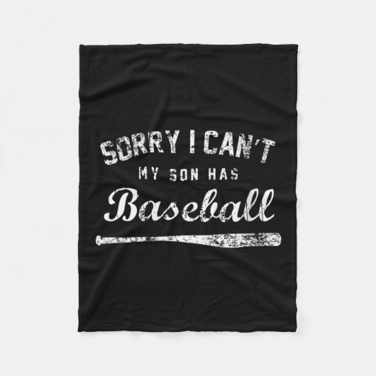 Womens Sorry I Can't My Son Has Baseball Baseball  Fleecedecke (Vorderseite)