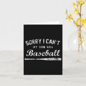 Womens Sorry I Can't My Son Has Baseball Baseball  Karte (Gelbe Blume)