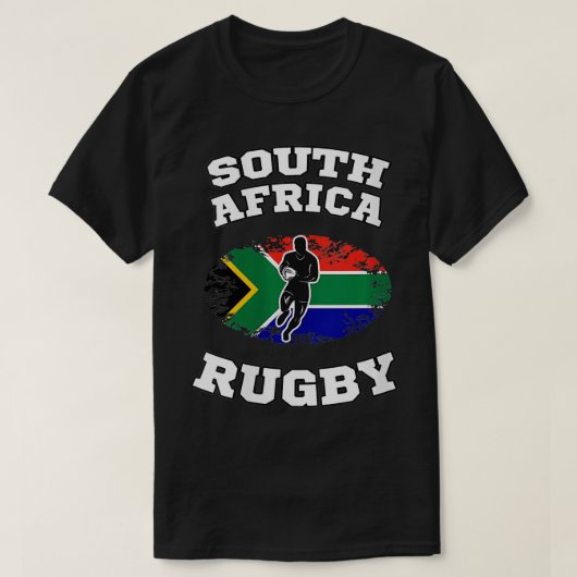 Womens South Africa Springboks Rugby Veck T-Shirt (Design vorne)