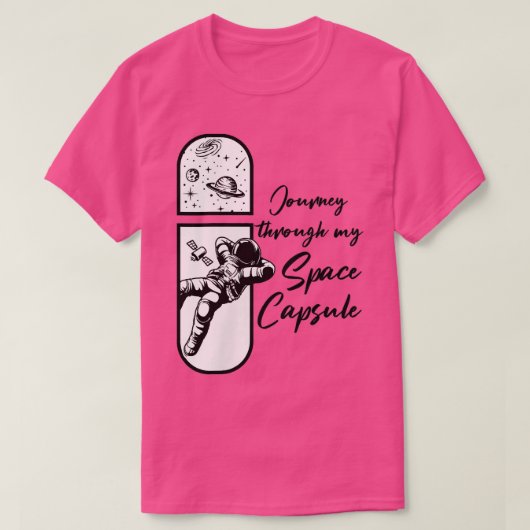 Womens Space Capsule Science Fan Galaxy Astronaut T-Shirt (Design vorne)
