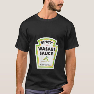 Womens Spicy Wasabi Sauce Flasche Label Funny Hall T-Shirt