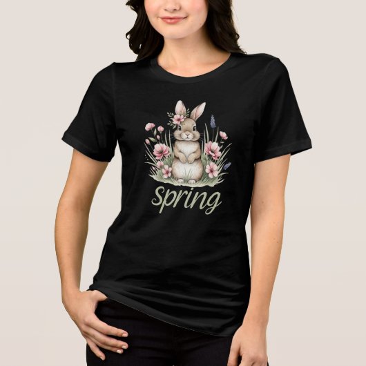 Womens Spring Rabbit Tri-Blend Shirt (Vorderseite)