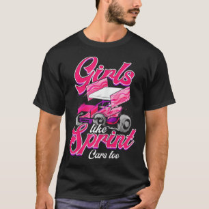Womens Sprint Car Racing Girl Motorsports Dirt Tra T-Shirt