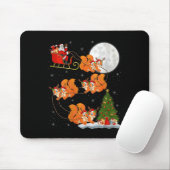 Womens Squirrel Santa Sleigh Flying Funny Magical Mousepad (Mit Mouse)