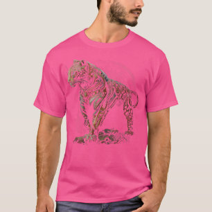 Womens Steampunk Jaquar Cat Steampunk Art Animal S T-Shirt