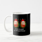 Womens Stop Staring At My Reindeers S Ugly Gag Xma Kaffeetasse (Links)