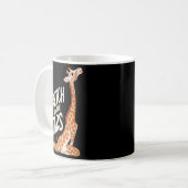 Womens Stretch Toward The Galaxy Sitive Yoga Giraf Kaffeetasse (Vorderseite Links)