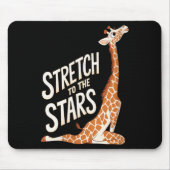 Womens Stretch Toward The Galaxy Sitive Yoga Giraf Mousepad (Vorne)