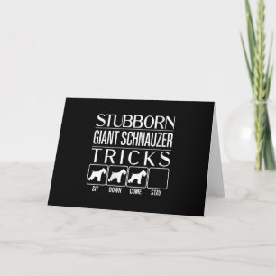 Womens Stubborn Giant Schnauzer Tricks Feiertagskarte