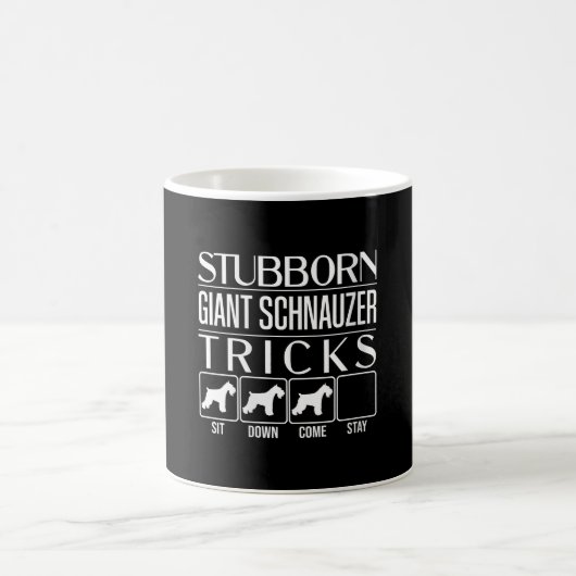 Womens Stubborn Giant Schnauzer Tricks Kaffeetasse (Mittel)