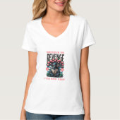 WOMEN'S SUCCESS REVENGE LESSONS LEARN V NECK TEE (Vorderseite)