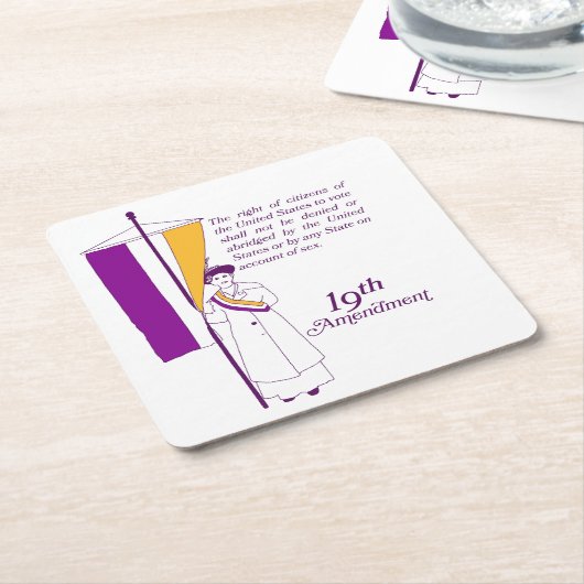 Women's Suffrage Rechteckiger Pappuntersetzer (angewinkelt)