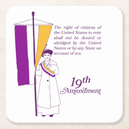 Women's Suffrage Rechteckiger Pappuntersetzer