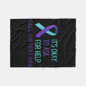 Womens Suicide Prevention 988 Hotline Shirt 988 Su Fleecedecke (Vorderseite (Horizontal))