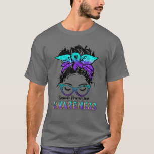 Womens Suicide Prevention Awareness Weopard T-Shirt