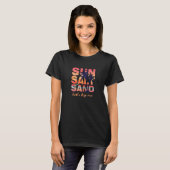 Womens Sun Salt Sand Summer Beach Girls Trip 202 T-Shirt (Vorne ganz)
