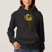 Womens Sunflower Basset Hound Mama Hoodie (Vorderseite)
