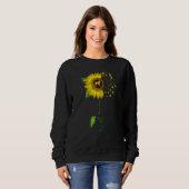 Womens Sunflower Best Dog Mama Ever Mops Dog Sweatshirt (Vorne ganz)