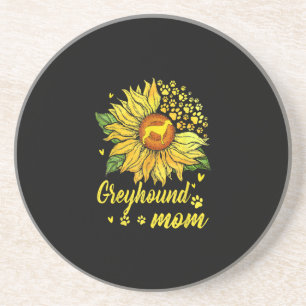 Womens Sunflower Greyhound Mama Dog Lover Geschenk Getränkeuntersetzer