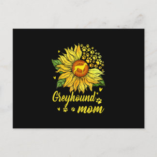 Womens Sunflower Greyhound Mama Dog Lover Geschenk Postkarte