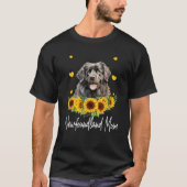 Womens Sunflower Newfoundland Mom Dog Lover T-Shirt (Vorderseite)