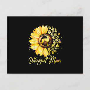 Womens Sunflower Whippet Mama Dog Lover Geschenk Postkarte