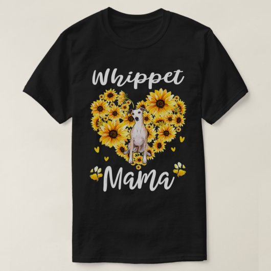 Womens Sunflower Whippet Mama Dog Lover Geschenke T-Shirt (Design vorne)
