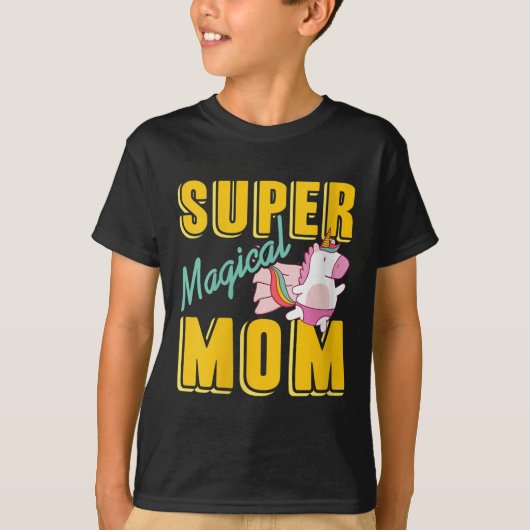 Womens Super Magical Mama Rainbow Unicorn Hero Wer T-Shirt (Vorderseite)