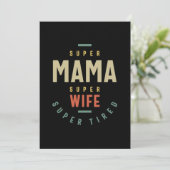 Womens Super Mama Super Ehefrau - Muttergeschenk Einladung (Stehend Vorderseite)