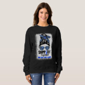 Womens Support Squad Diabets Awareness Leopard Sweatshirt (Vorne ganz)